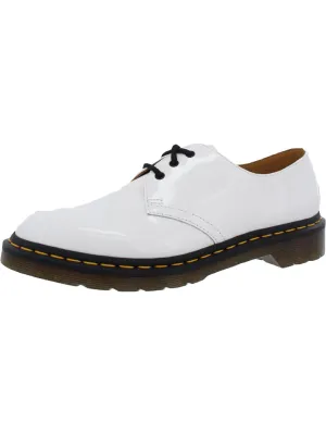 1461 Womens Patent Leather Lace-Up Oxfords