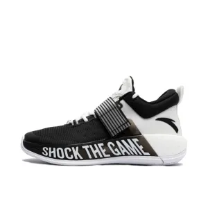 Anta Shock Sweep 4 Wear-resistant Breathable Basketball Shoes - Black/White