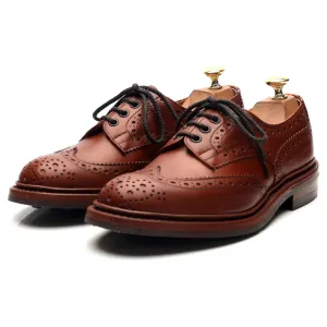 'Bourton' Tan Brown Leather Derby Brogues UK 6