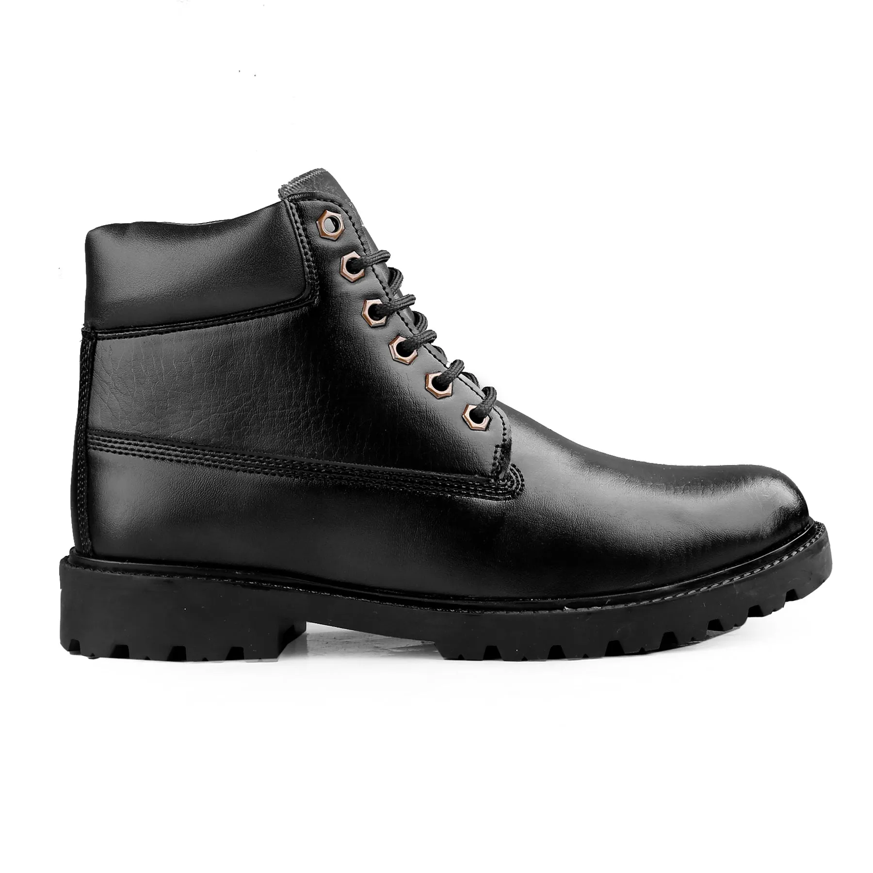 Bxxy's Faux Leather Chelsea Ankle Lace-up Boots for Men