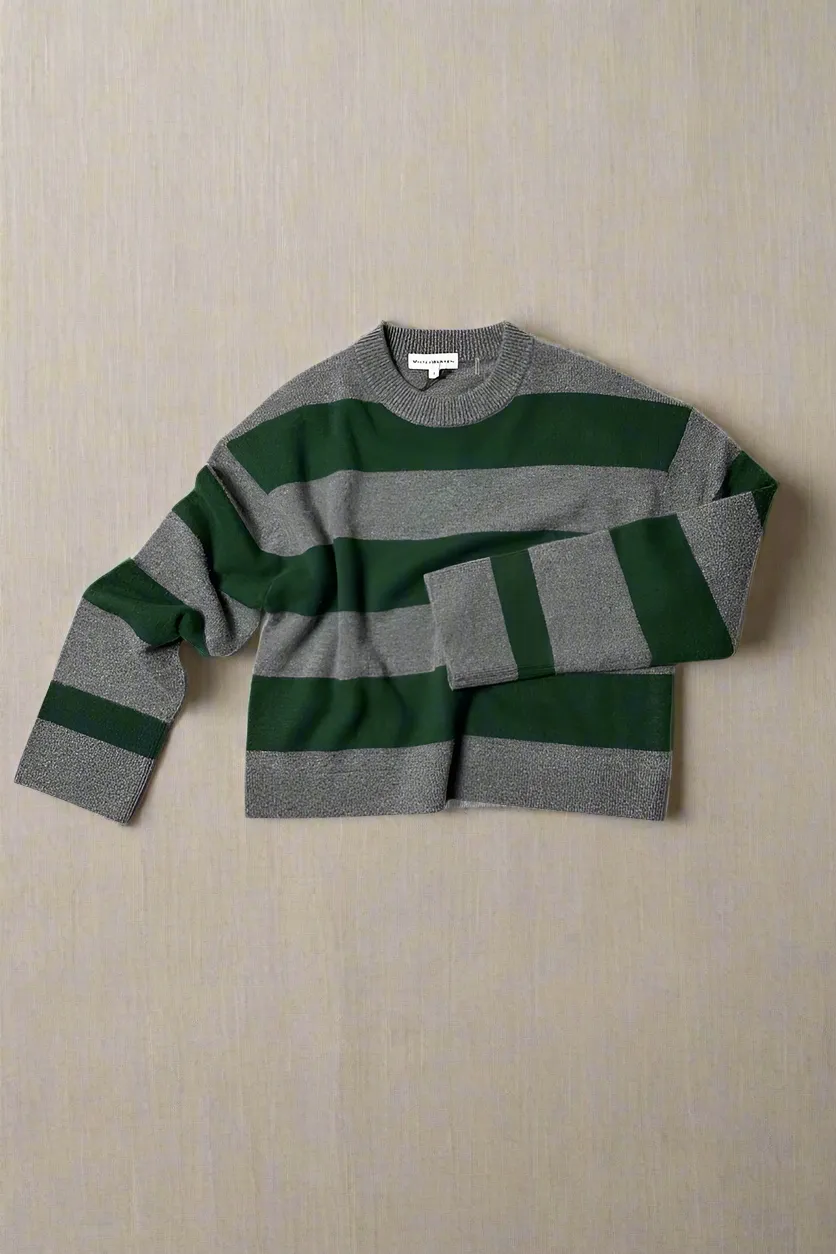 Cashmere Striped Crewneck