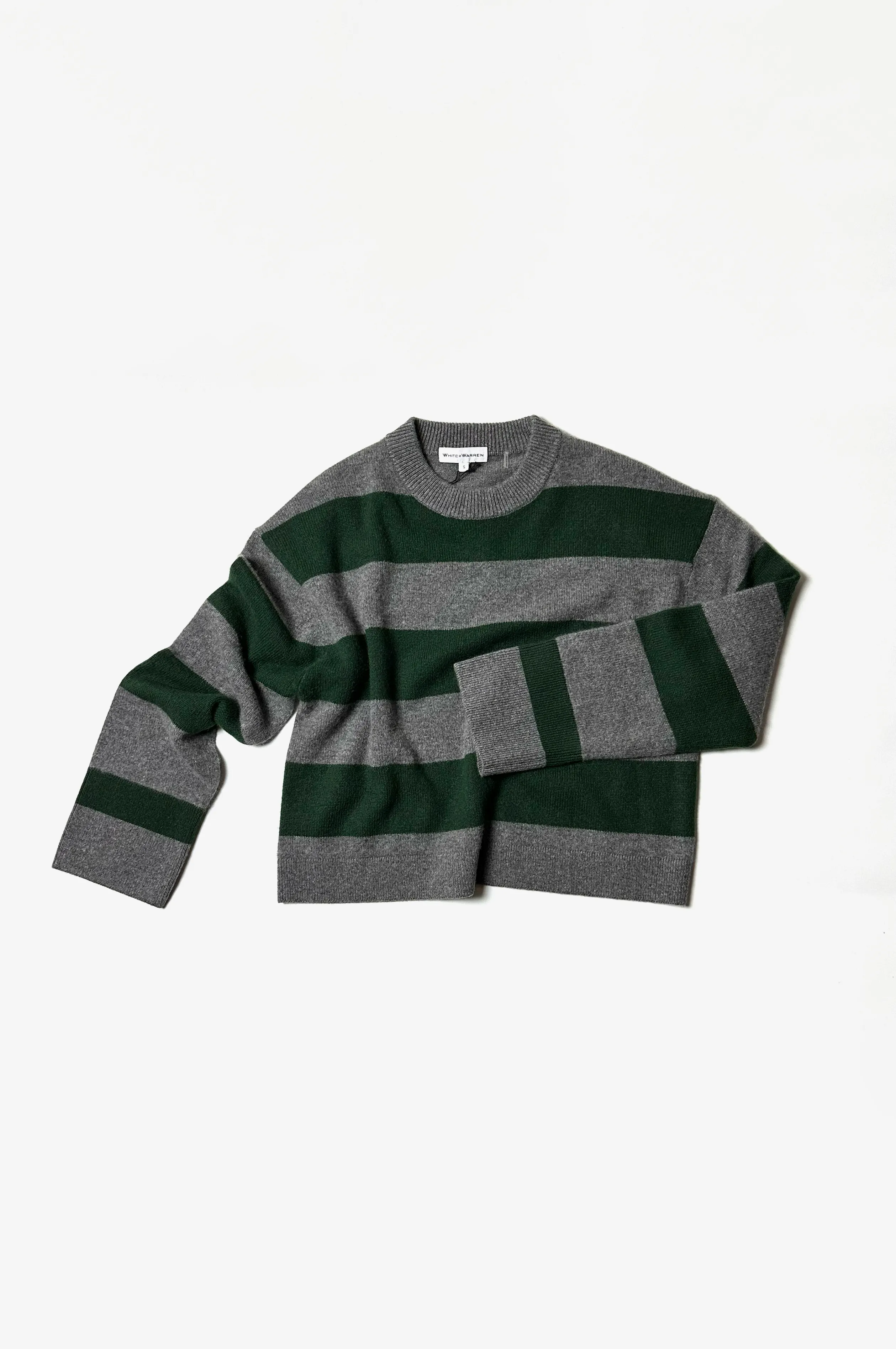 Cashmere Striped Crewneck