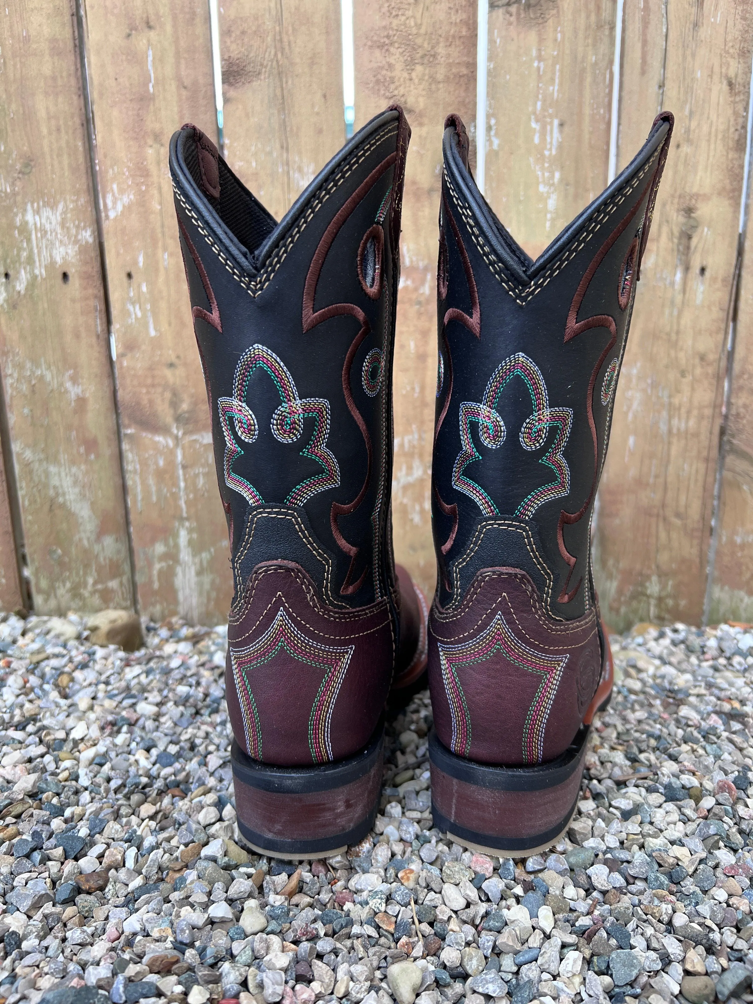 Dan Post Women's Brown & Dark Brown Jesse CC Square Toe Cowgirl Boots DP6051