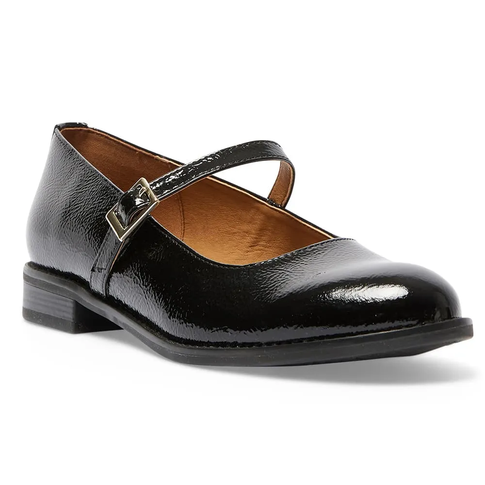 Gabriel Flat in Black Patent