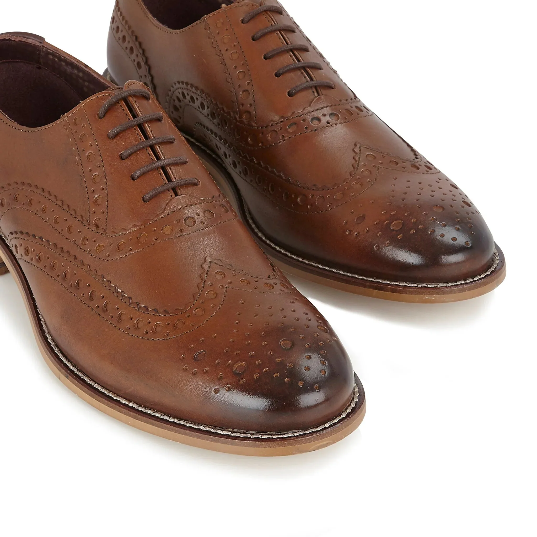 Gatsby Junior Brogue Chestnut