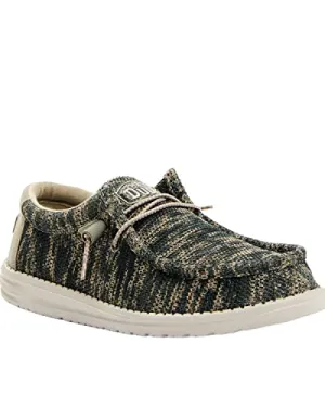 Hey Dude Men's Wally Sox Woodland Camo Size 12| Men's Loafers | Men's Slip On Shoes | Comfortable & Light-Weight