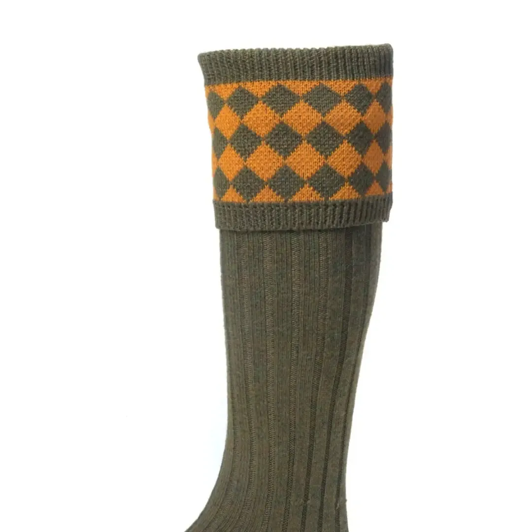 House of Cheviot Chessboard Socks