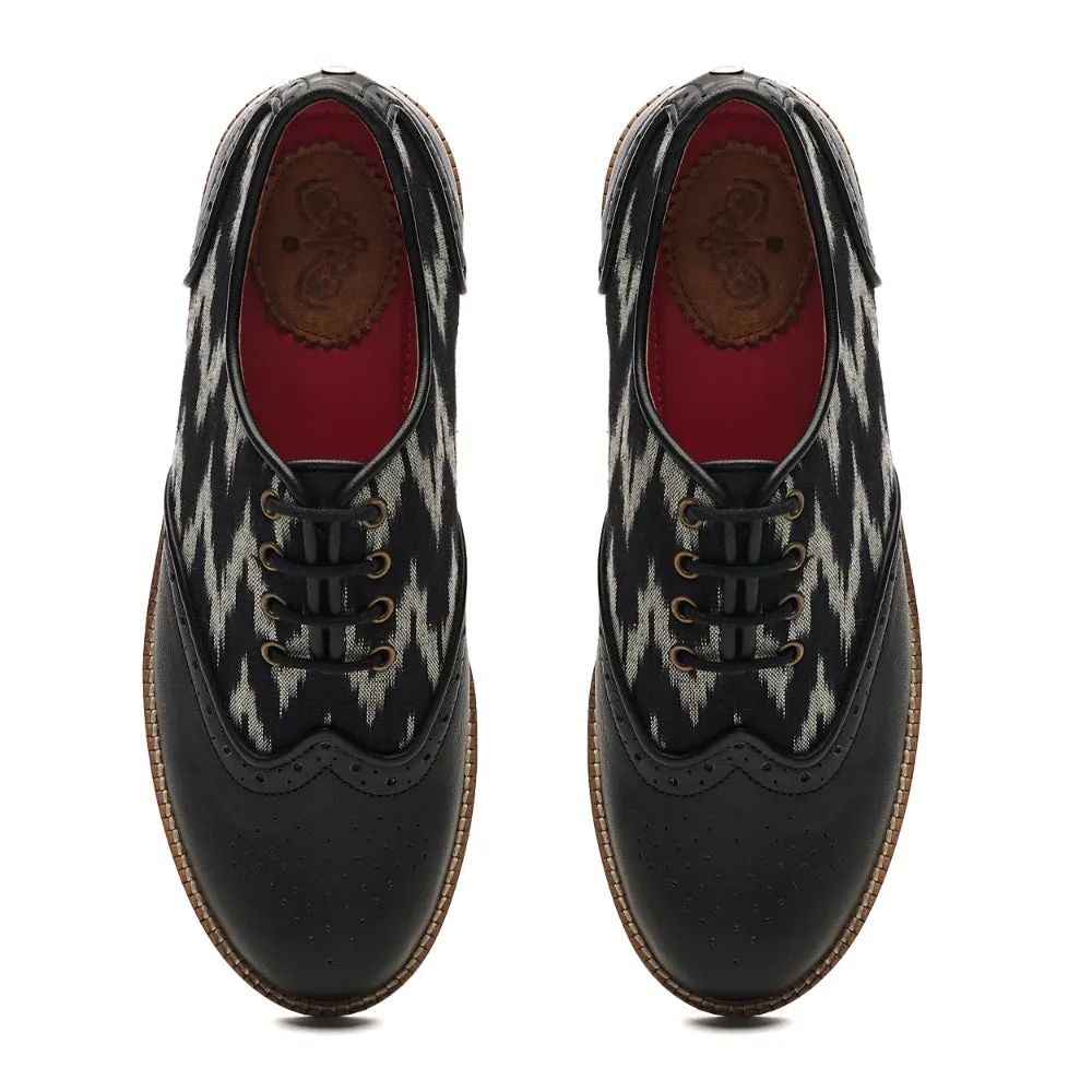 Ikat Brogues Women - Coal