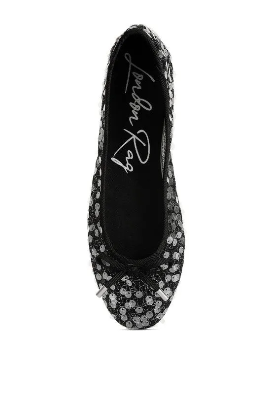 Lysander Sequin Embellished Sheer Ballet Flats