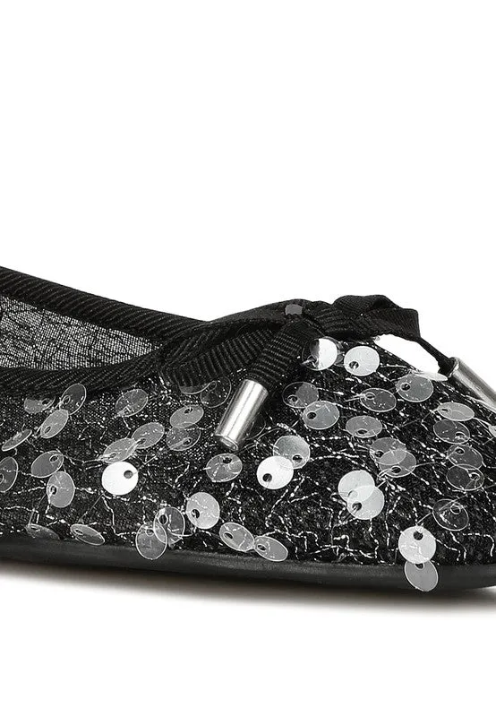 Lysander Sequin Embellished Sheer Ballet Flats