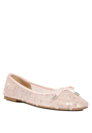 Lysander Sequin Embellished Sheer Ballet Flats