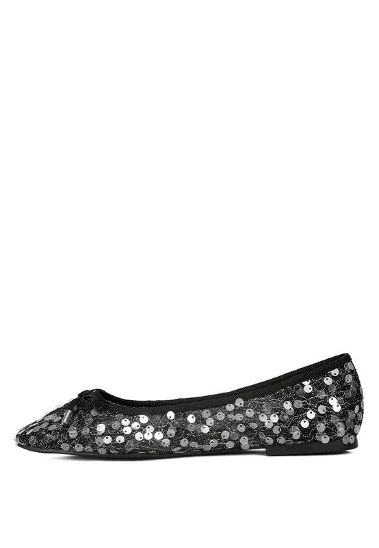 Lysander Sequin Embellished Sheer Ballet Flats