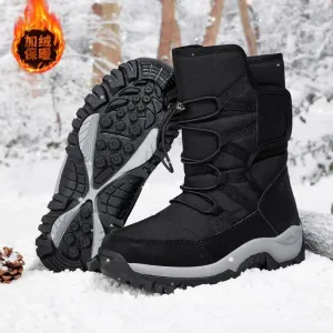 Mens Boots Plush Warm Waterproof Non-slip