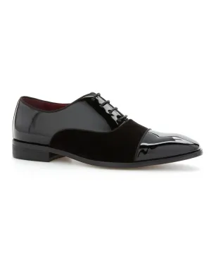 Patent Velvet Cap Toe Oxford