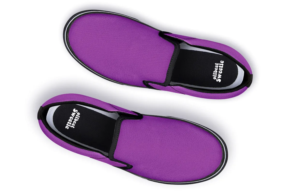 Purple Reign Slip Ons