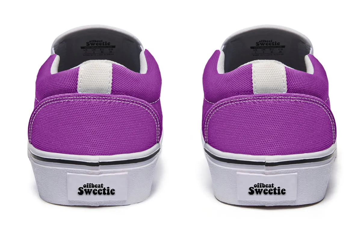 Purple Reign Slip Ons