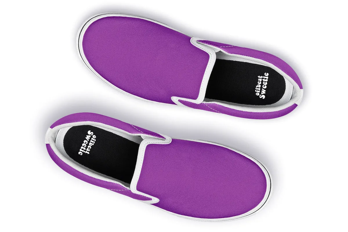 Purple Reign Slip Ons