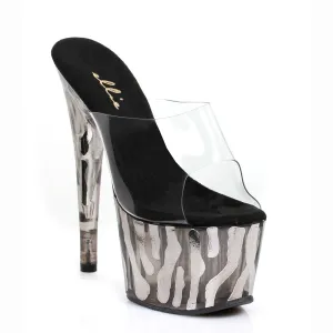 Rugged-709 Zebra Patterned Platform Sandals