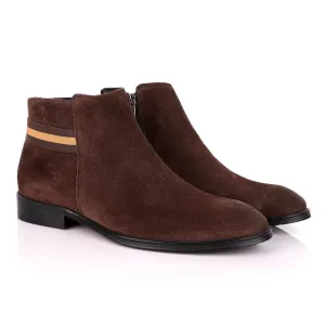 Terry Taylors Coffee Brown Suede Chelsea Formal Boot.