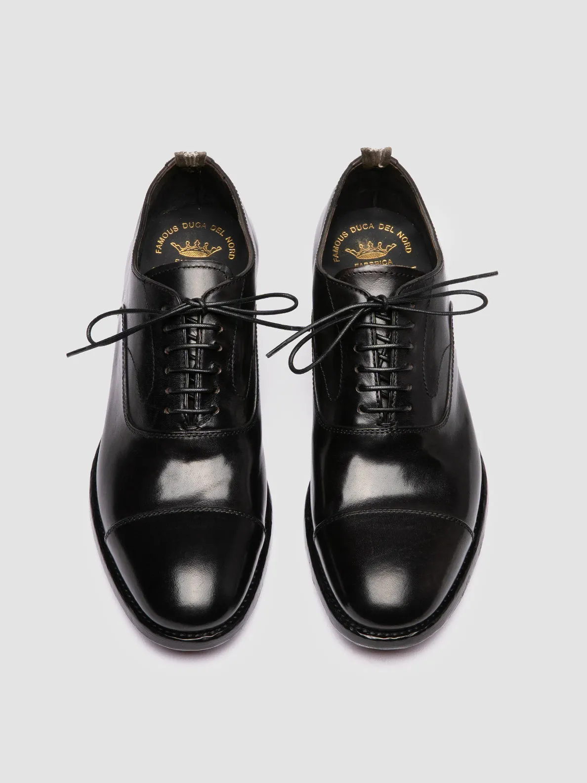 VANDERBILT 001 - Black Leather Oxford Shoes