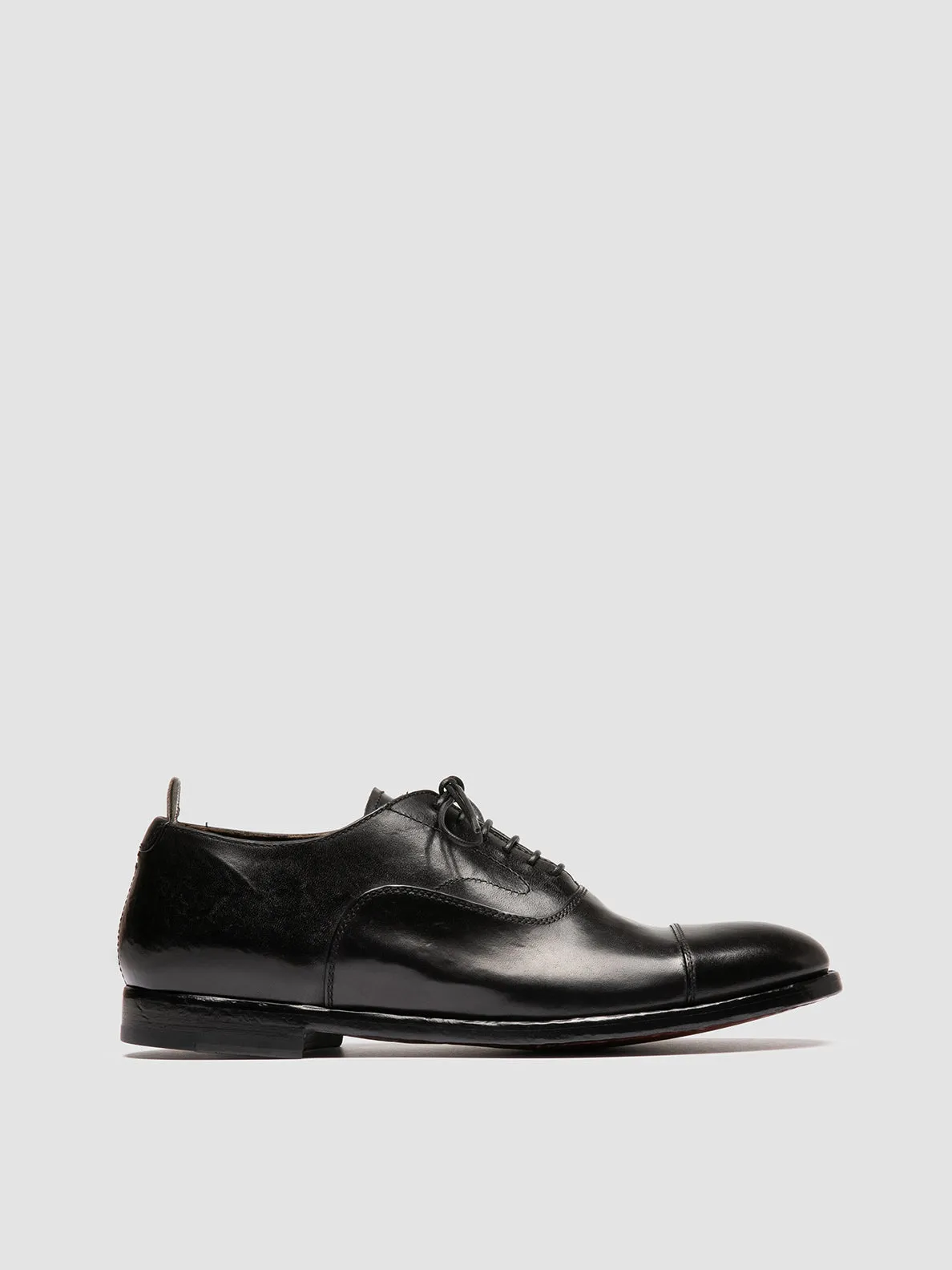 VANDERBILT 001 - Black Leather Oxford Shoes