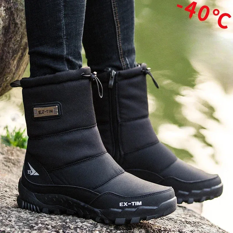 Warm Outdoor Boots Waterproof Wear Resistant Anti Slip Ankle Length