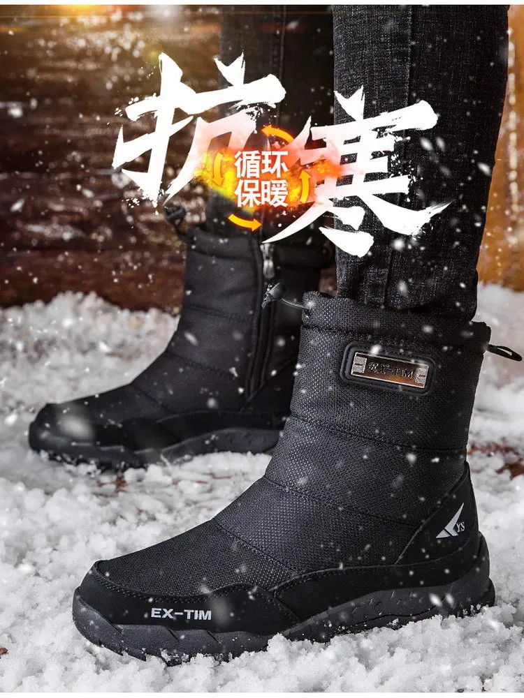 Warm Outdoor Boots Waterproof Wear Resistant Anti Slip Ankle Length