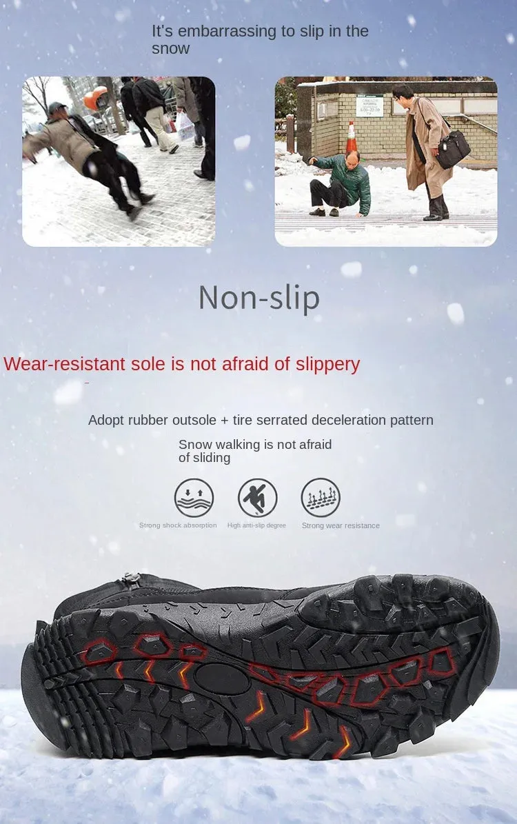 Warm Outdoor Boots Waterproof Wear Resistant Anti Slip Ankle Length