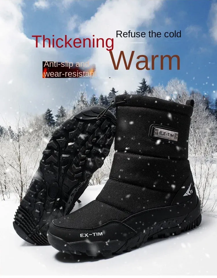 Warm Outdoor Boots Waterproof Wear Resistant Anti Slip Ankle Length