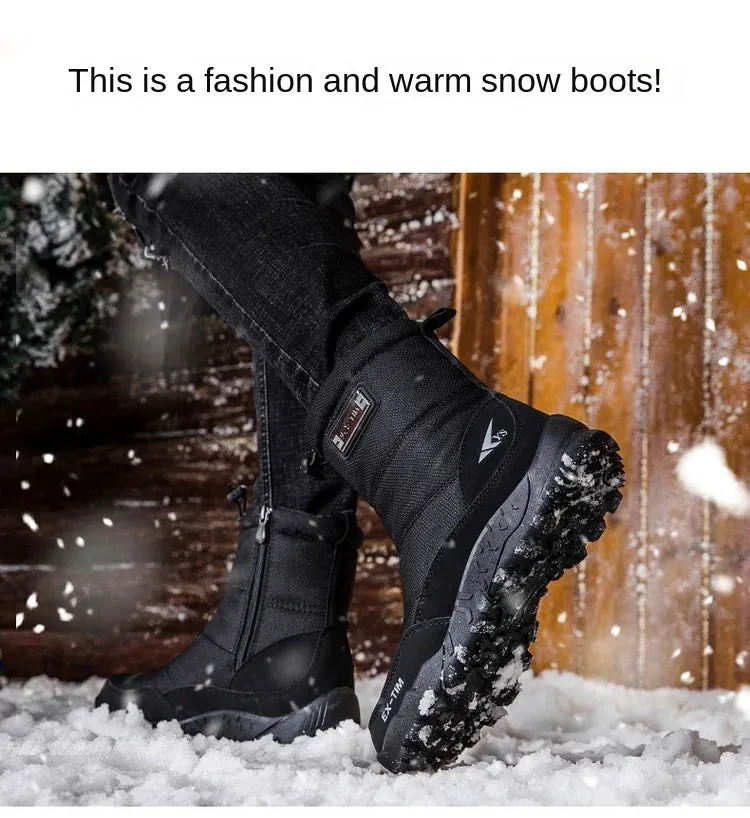 Warm Outdoor Boots Waterproof Wear Resistant Anti Slip Ankle Length