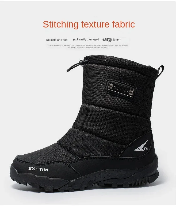 Warm Outdoor Boots Waterproof Wear Resistant Anti Slip Ankle Length