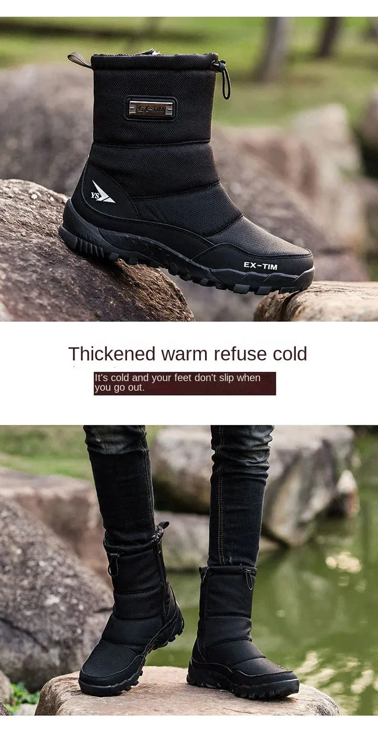 Warm Outdoor Boots Waterproof Wear Resistant Anti Slip Ankle Length