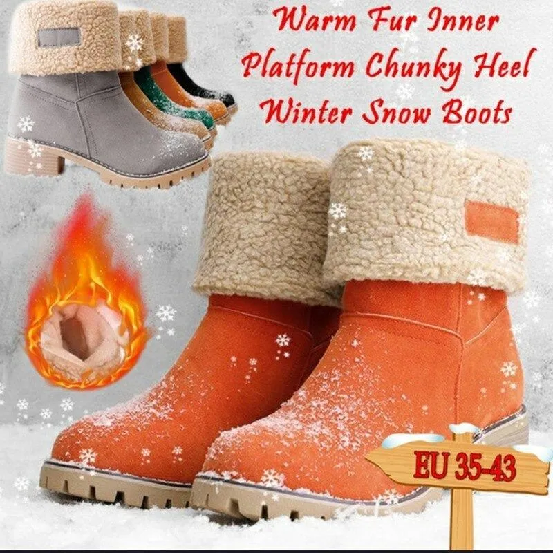 Women's Winter Boots with Fur for Warm Toes